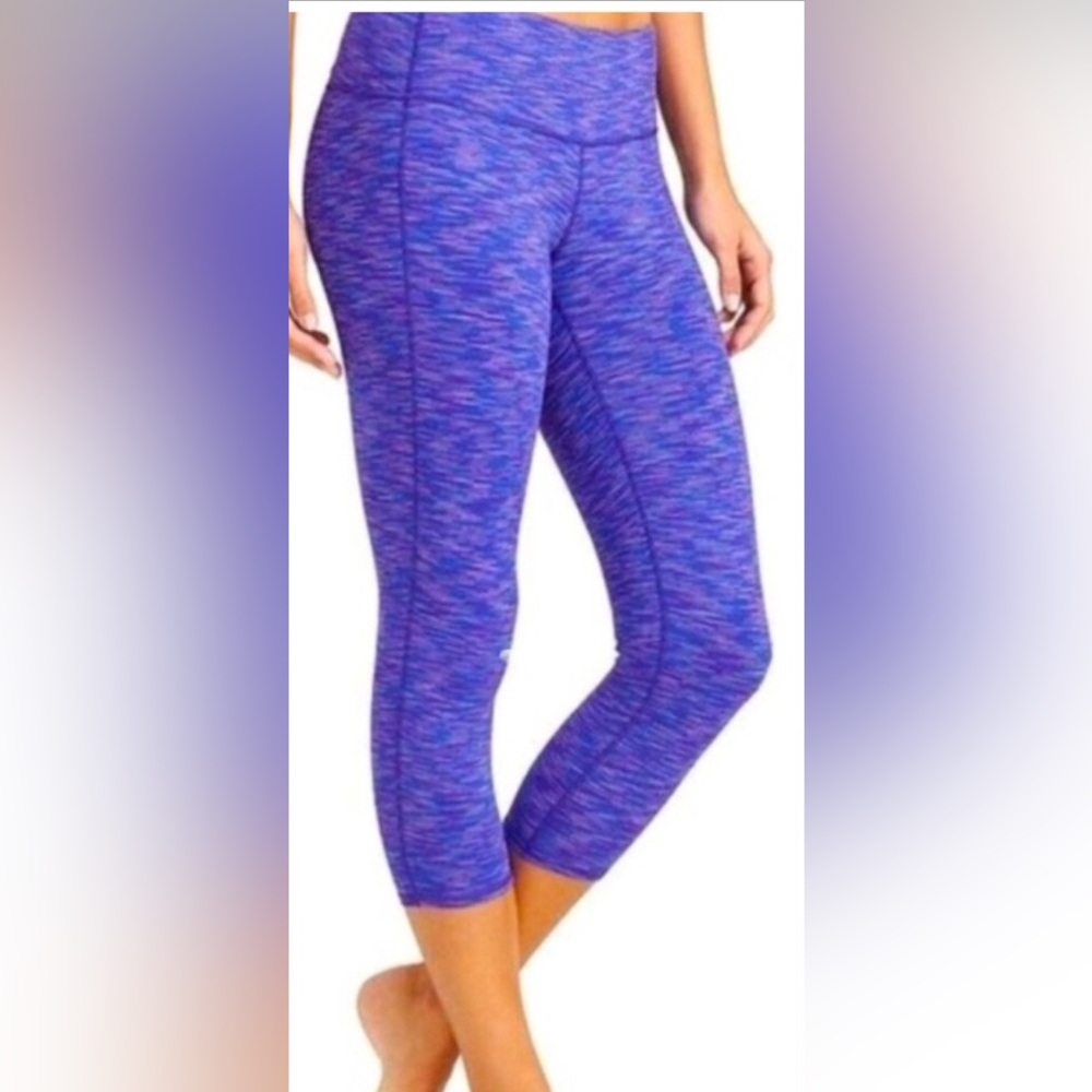 Athleta Energy Chaturanga Crop Leggings Space‎ Dye Size Small